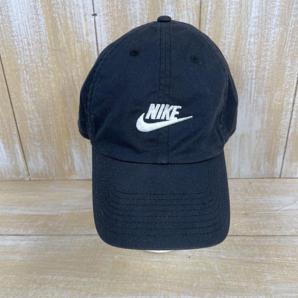 Nike Club Unstructured Futra Wash Strapback Hat Adult M/L Navy Black Cap